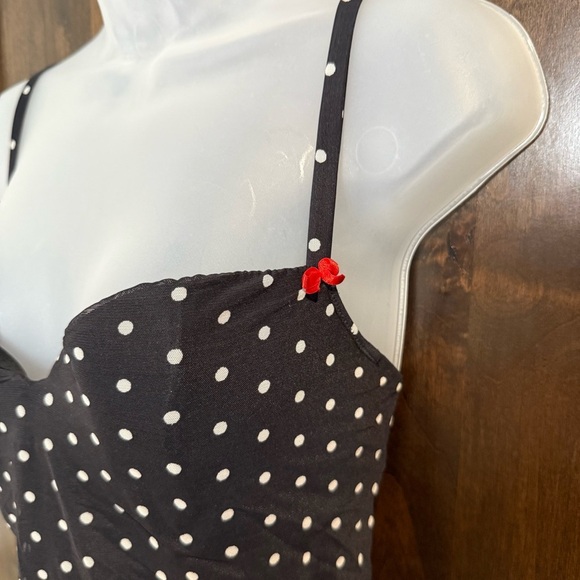 VTG Victoria's Secret pinup bustier and ruffle panties set 36D Bra XL bottom - Picture 2 of 14